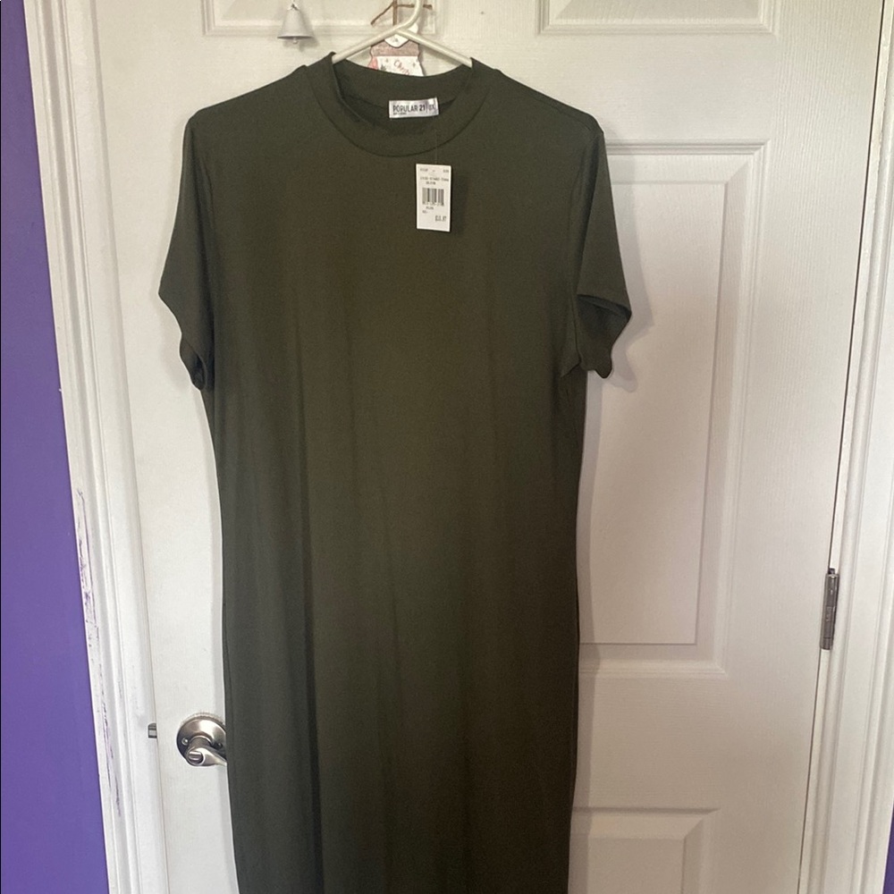 Olive Green Midi Dress